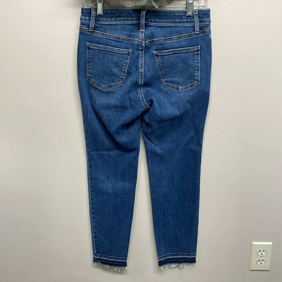 NWOT Talbots Flawless Slim Ankle Denim Jeans Raw Hem 4P - Picture 4 of 16
